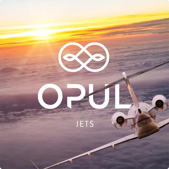 Luxury web design for Opul Jets, showcasing sleek visuals, smooth navigation, and premium branding.